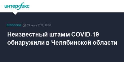 Неизвестный штамм COVID-19 обнаружили в Челябинской области