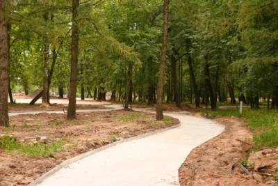 В двух парках Серпухова активно идут работы по благоустройству