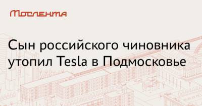 Сын российского чиновника утопил Tesla в Подмосковье