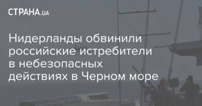 Нидерланды обвинили российские истребители в небезопасных действиях в Черном море