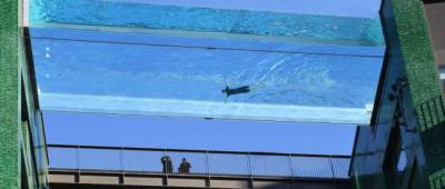 В Лондоне между двумя высотками открыли бассейн с прозрачным дном