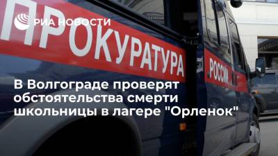 В Волгограде проверят обстоятельства смерти школьницы в лагере "Орленок"