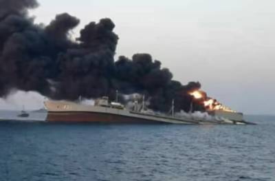 Иранский военный корабль затонул после атаки неизвестного БПЛА