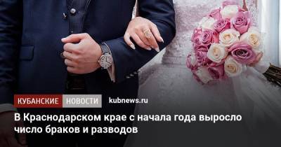 В Краснодарском крае с начала года выросло число браков и разводов