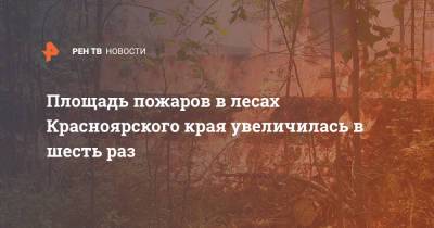 Площадь пожаров в лесах Красноярского края увеличилась в шесть раз