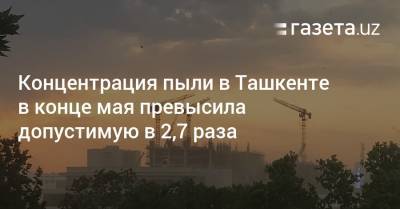 Концентрация пыли в Ташкенте в конце мая превысила допустимую в 2,7 раза
