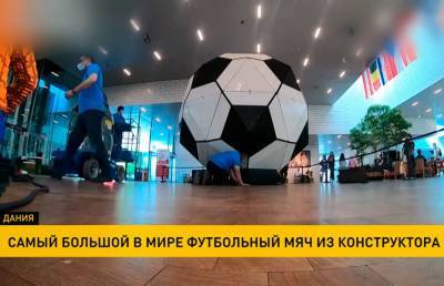 Фанаты создали самый большой в мире футбольный мяч из конструктора