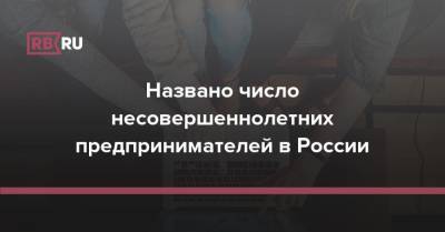 Названо число несовершеннолетних предпринимателей в России