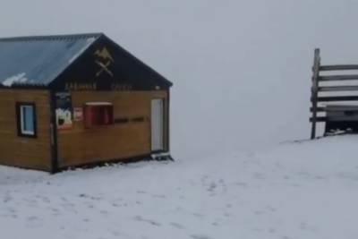На Красной Поляне выпал первый летний снег