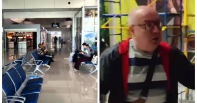 Кидался на персонал: в аэропорту Харькова пьяный пассажир устроил дебош (фото, видео)