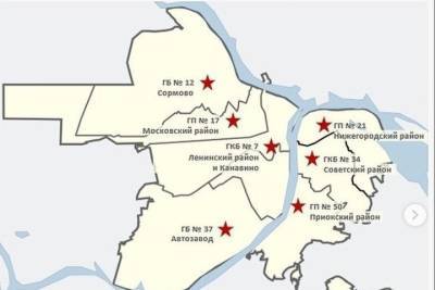 Мелик-Гусейнов опубликовал карту размещения травмпунктов в Нижнем Новгороде