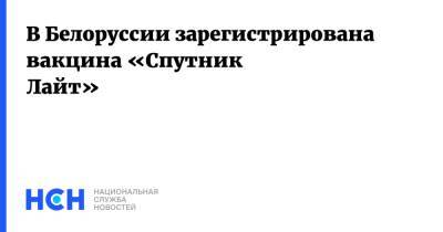 В Белоруссии зарегистрирована вакцина «Спутник Лайт»