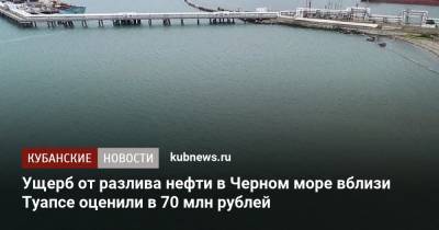 Ущерб от разлива нефти в Черном море вблизи Туапсе оценили в 70 млн рублей