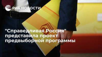 "Справедливая Россия" представила проект предвыборной программы
