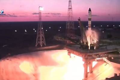 Опубликовано видео пуска ракеты «Союз-2» с кораблем «Прогресс МС-17» с Байконура