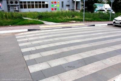 На улице Березовой в Рязани появились экспериментальные пешеходные переходы