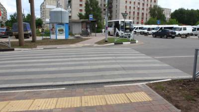 В Рязани появились экспериментальные пешеходные переходы