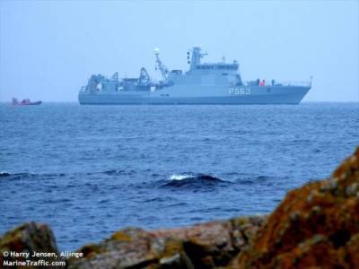 ВМС Дании следят, как «Фортуна» уводит «Северный поток — 2» к Германии