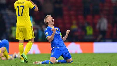 Украина впервые в истории вышла в четвертьфинал чемпионата Европы по футболу
