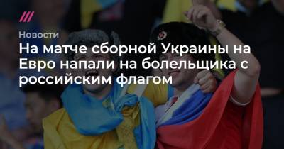 На матче сборной Украины на Евро напали на болельщика с российским флагом
