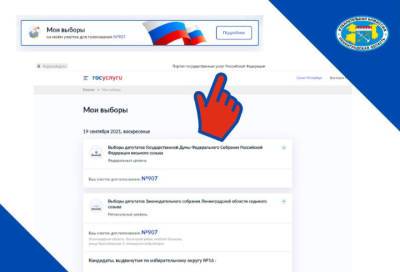 Избиратели Ленобласти могут узнать актуальную информацию о выборах на портале «Госуслуги»