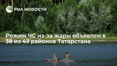 Режим ЧС из-за жары объявлен в 38 из 43 районов Татарстана