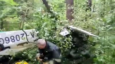 Опубликовано видео с места жесткой посадки самолета в Подмосковье