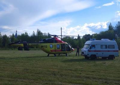 В Александро-Невском районе семидневную девочку эвакуировали на вертолете санавиации