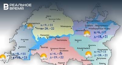 Сегодня в Татарстане ожидается порывистый ветер и до +23 градусов