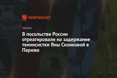 В посольстве России отреагировали на задержание теннисистки Яны Сизиковой в Париже
