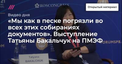 «Мы погрязли во всех этих собираниях документов»: богатейшая женщина России выступила на ПМЭФ