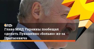 Глава МИД Украины пообещал сделать Лукашенко «больно» из-за Протасевича