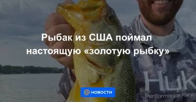 Рыбак из США поймал настоящую «золотую рыбку»