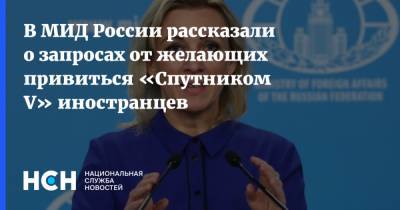 В МИД России рассказали о запросах от желающих привиться «Спутником V» иностранцев