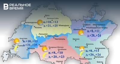 В субботу в Татарстане ожидается до +25 градусов