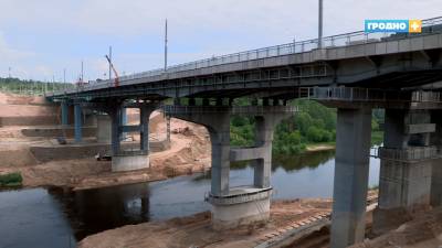 В Гродно приступили к завершающему этапу строительства нового автомобильного моста через Неман