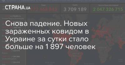 Снова падение. Новых зараженных ковидом в Украине за сутки стало больше на 1 897 человек