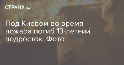 Под Киевом во время пожара погиб 13-летний подросток. Фото