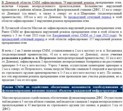 ОБСЕ опровергла информацию ПЦОС про два дня тишины на Донбассе