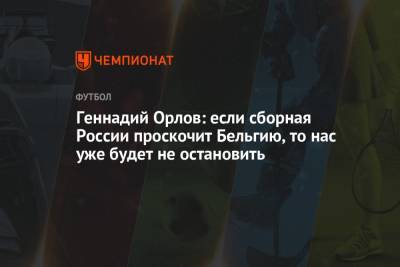 Геннадий Орлов: если сборная России проскочит Бельгию, то нас уже будет не остановить