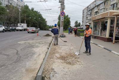 Улицы Октябрьскую и Металлургов в Туле комплексно ремонтируют