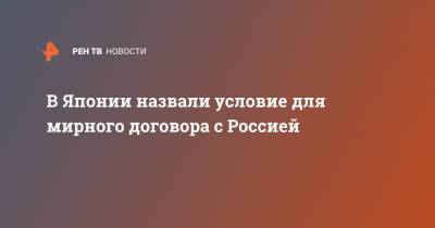 В Японии назвали условие для мирного договора с Россией