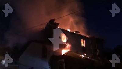 Появилось видео с места пожара в Новой Москве