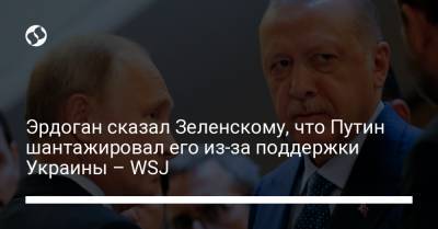 Эрдоган сказал Зеленскому, что Путин шантажировал его из-за поддержки Украины – WSJ