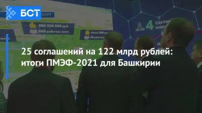 25 соглашений на 122 млрд рублей: итоги ПМЭФ-2021 для Башкирии