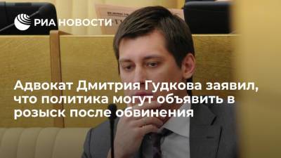 Адвокат Дмитрия Гудкова заявил, что политика могут объявить в розыск после обвинения