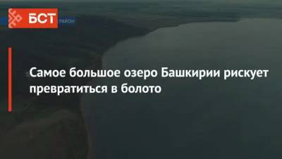 Самое большое озеро Башкирии рискует превратиться в болото
