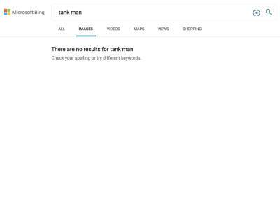 Microsoft говорит, что изображения по запросу «Tank Man» исчезли из поисковика Bing из-за человеческой ошибки