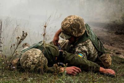 Украинский боевик подорвался в районе н.п. Старогнатовка