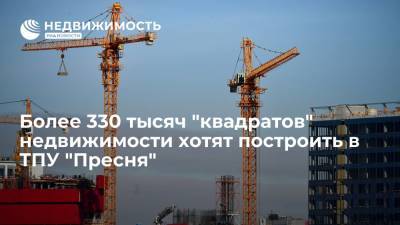 Более 330 тысяч "квадратов" недвижимости хотят построить в ТПУ "Пресня" - realty.ria.ru - Москва